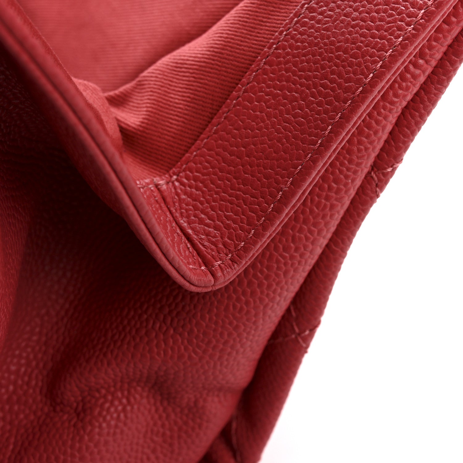 Chanel Caviar Quilted CC Large Clutch Coral 9 of 10