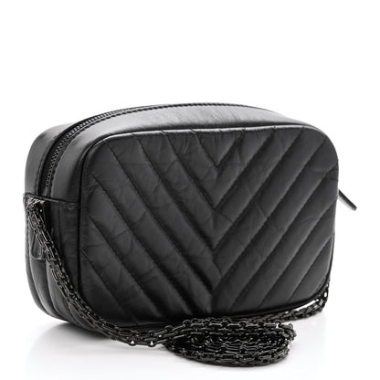 Chanel Aged Calfskin Chevron Mini Reissue Camera Case So Black 3 of 10