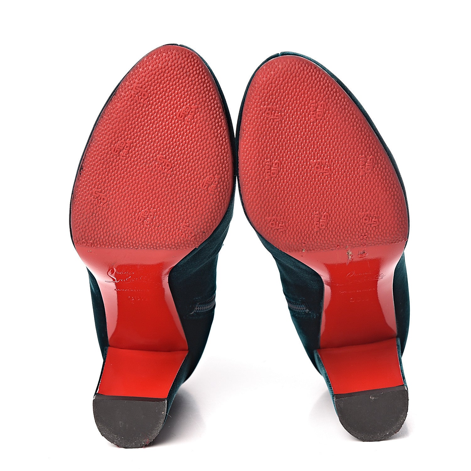 Christian Louboutin Veau Velours Moulamax 85 Booties 36.5 Petrol 7 of 10