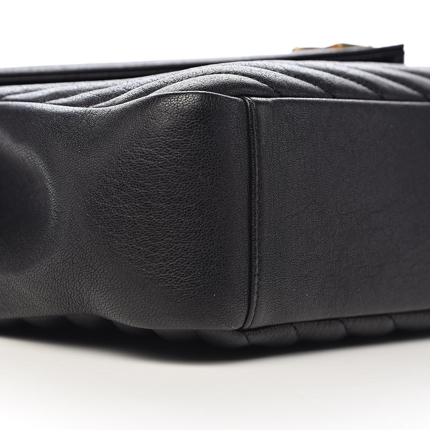 Saint Laurent Sheepskin Matelasse Chevron Monogram Large College Satchel Black 10 of 12
