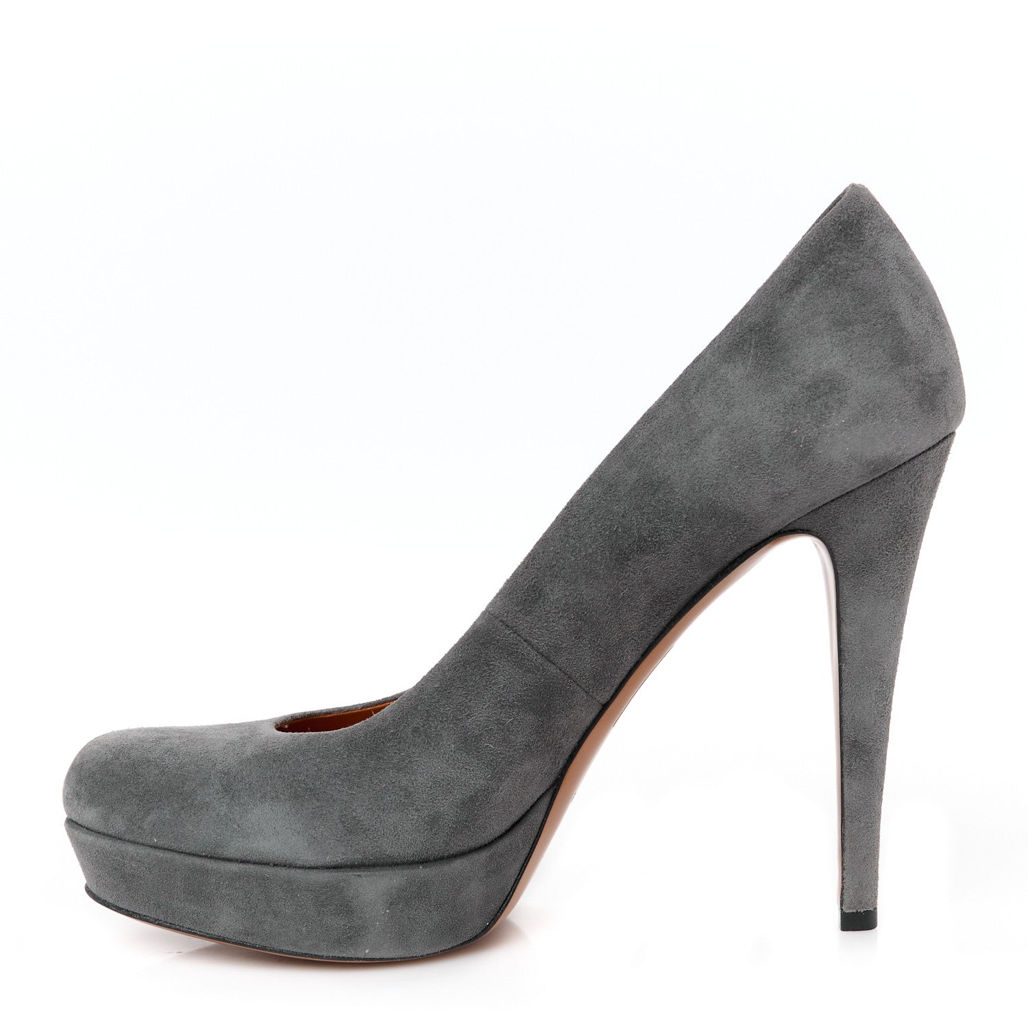 Gucci Kid Scamosciato Betty Pumps 37 Grey 1 of 8