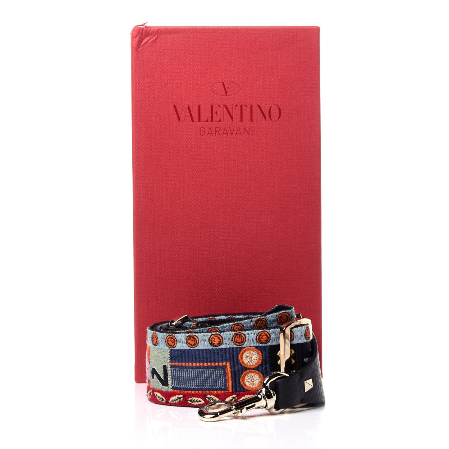Canvas Counting Rockstud Guitar Strap Multicolor