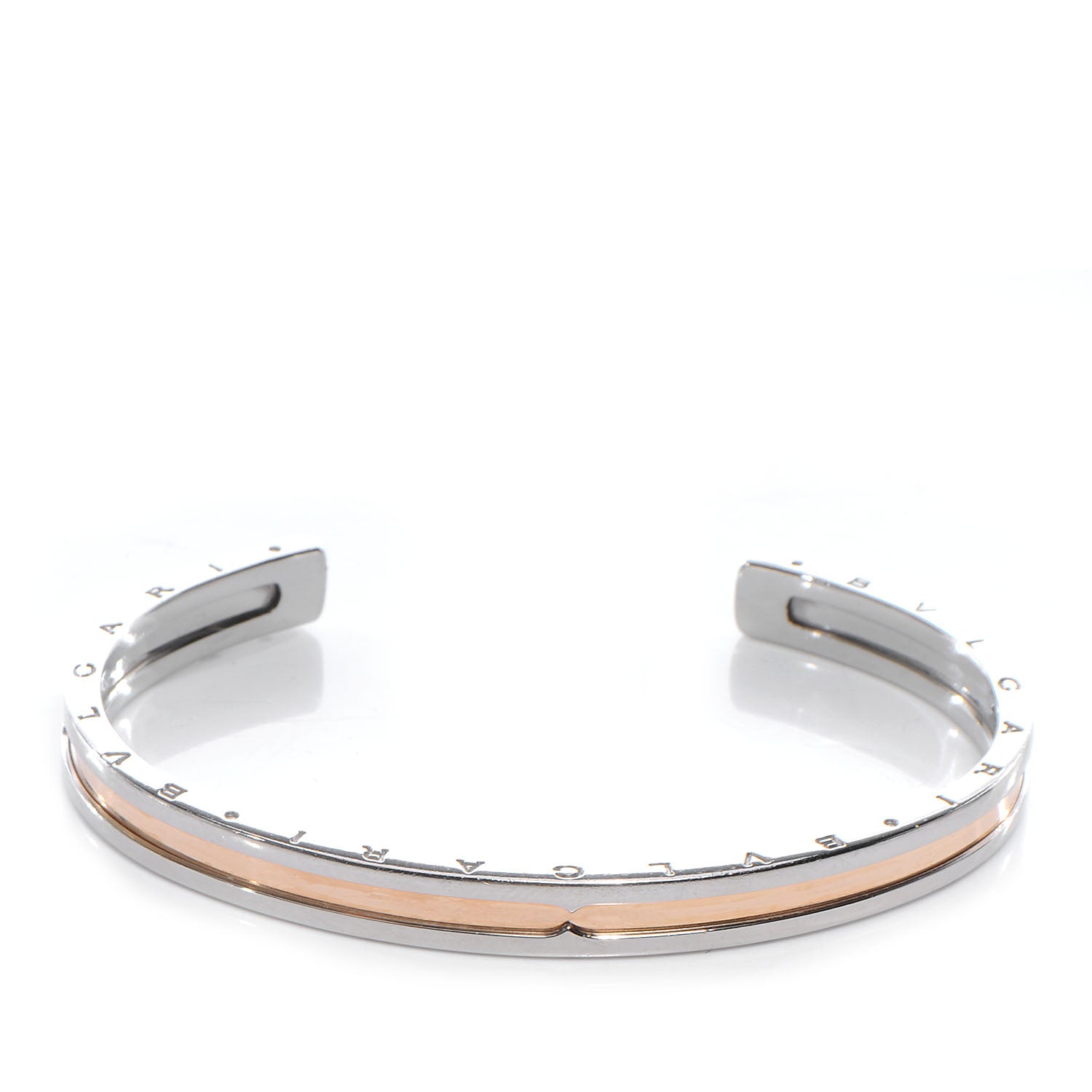 Bulgari BVLGARI 18k Yellow Gold and Steel B.Zero1 Cuff Medium 1 of 5