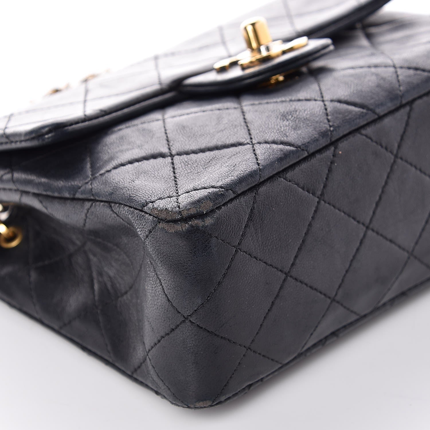 Chanel Lambskin Quilted Mini Square Flap Black 10 of 13