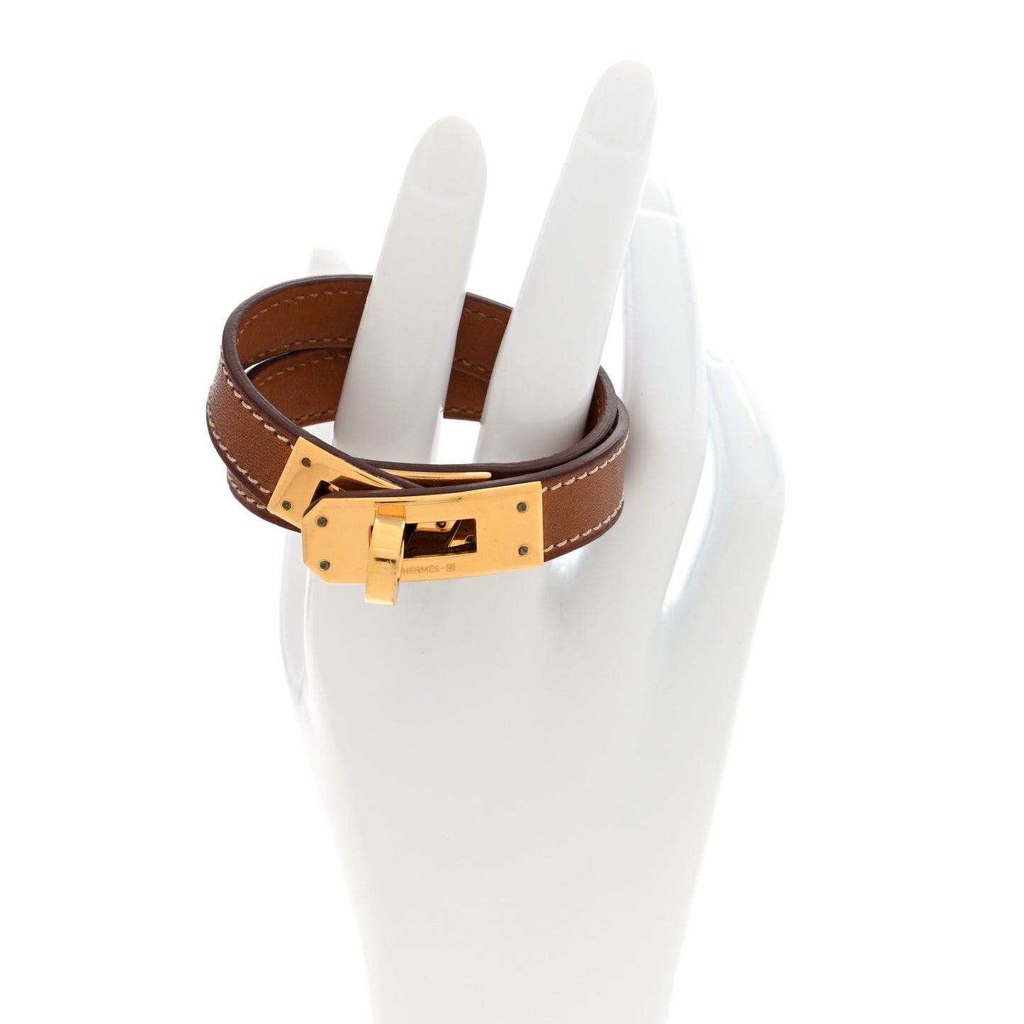 Barenia Kelly Double Tour Bracelet XS Fauve