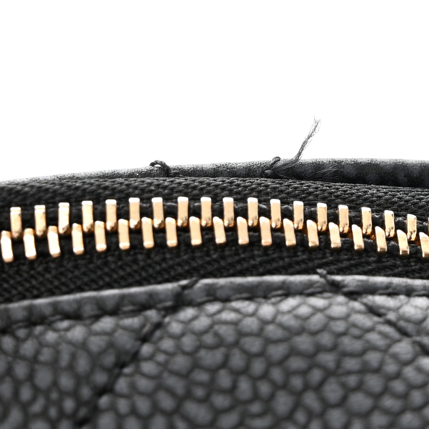Caviar Quilted Large Coco Tassel Camera Case Black