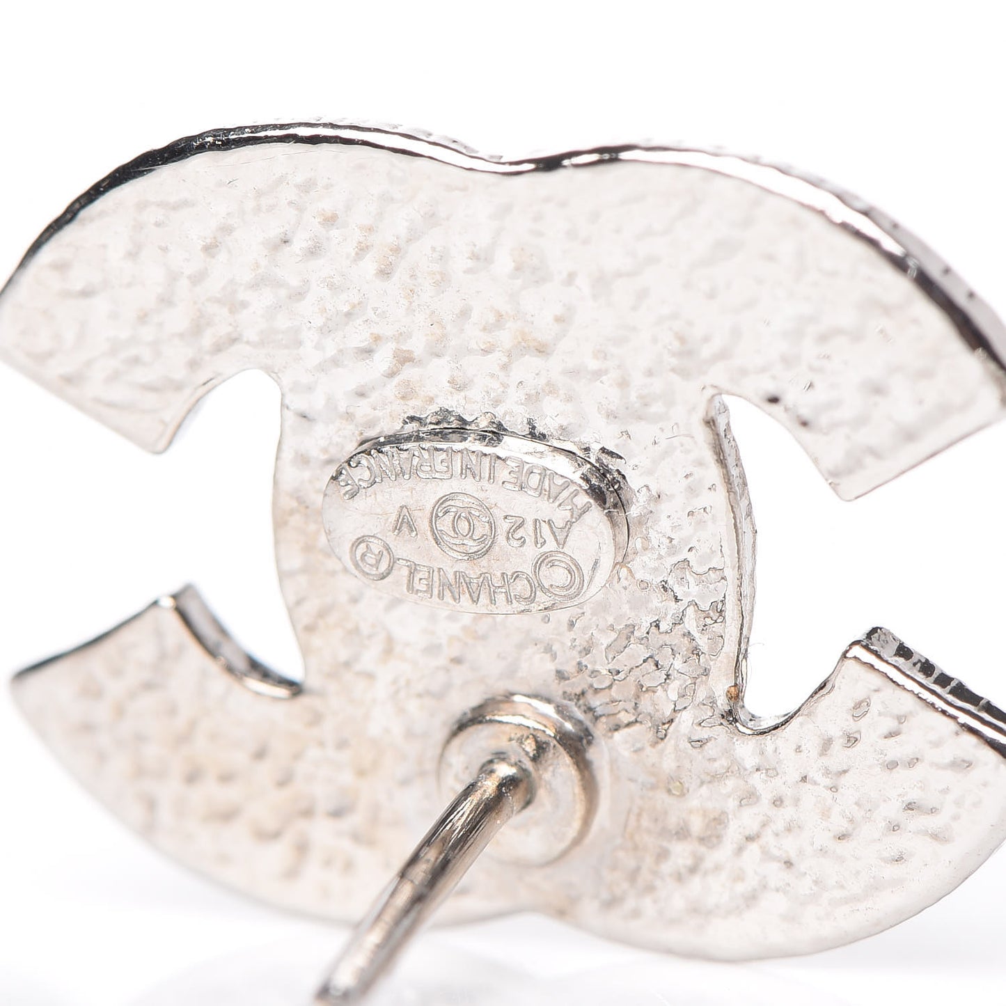 Crystal CC Earrings Silver