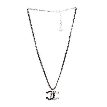 Chanel Lambskin Resin Pearl Dazzling Domino Short Necklace Gold Black 3 of 6