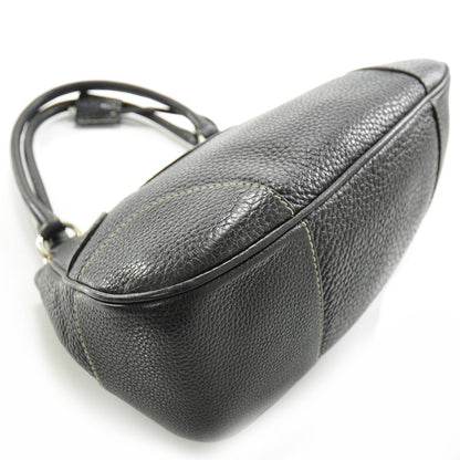 Prada Vitello Daino Foldover Pushlock Bag Black 5 of 10