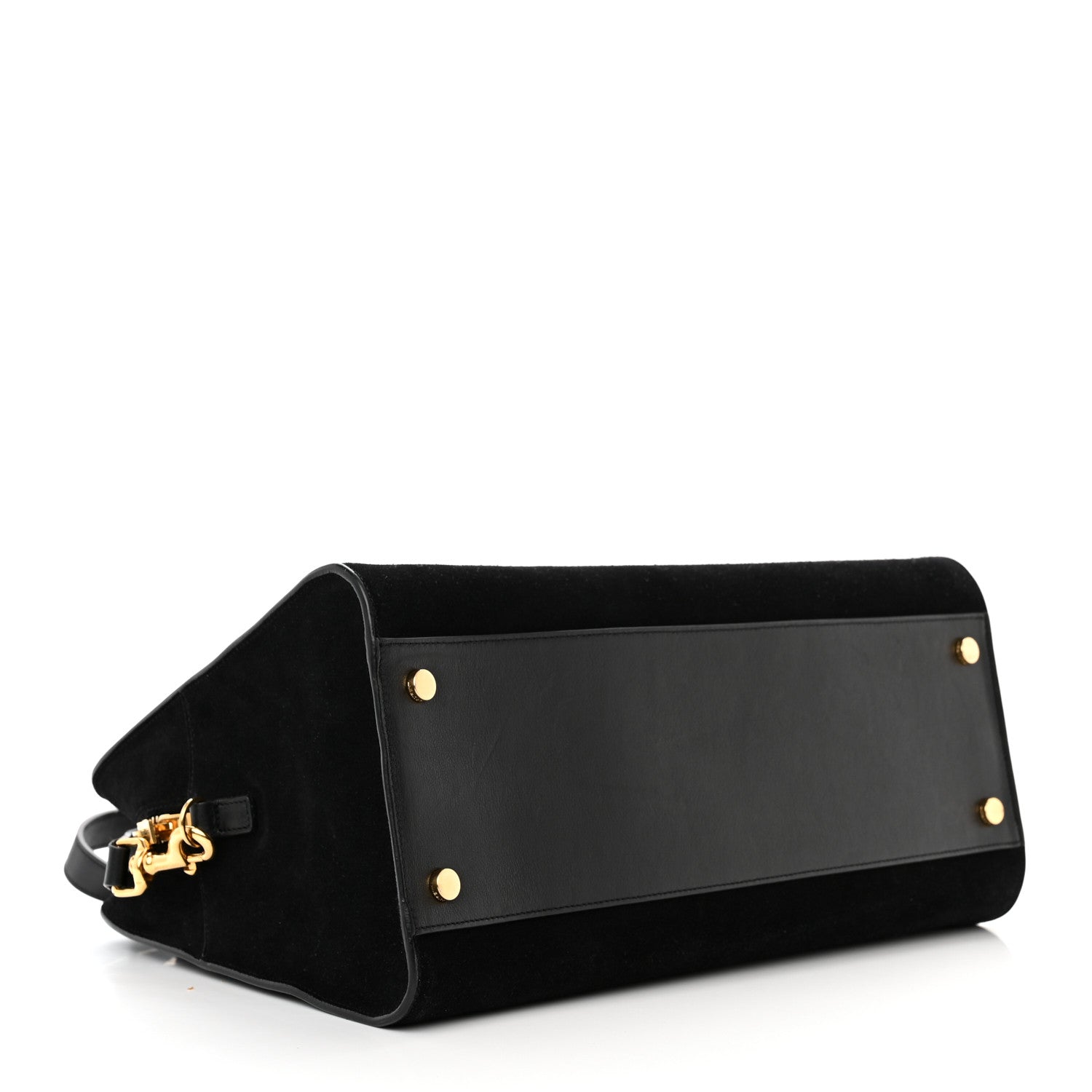 Saint Laurent Suede Calfskin Medium Monogram Cabas Black 4 of 13
