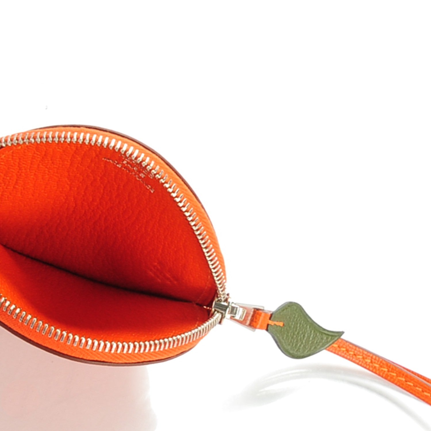 Hermes Chevre Mysore Tutti Frutti Orange Coin Purse Charm Feu 5 of 8