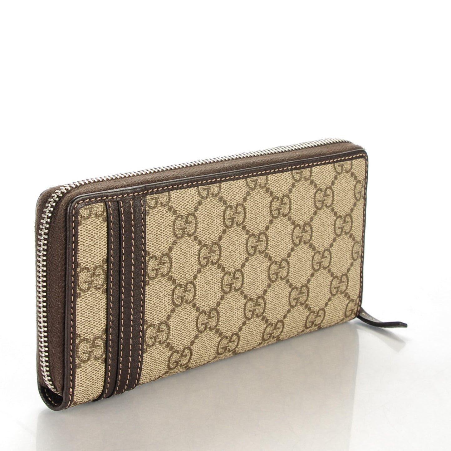 Monogram GG Supreme Zip Around Wallet Cocoa