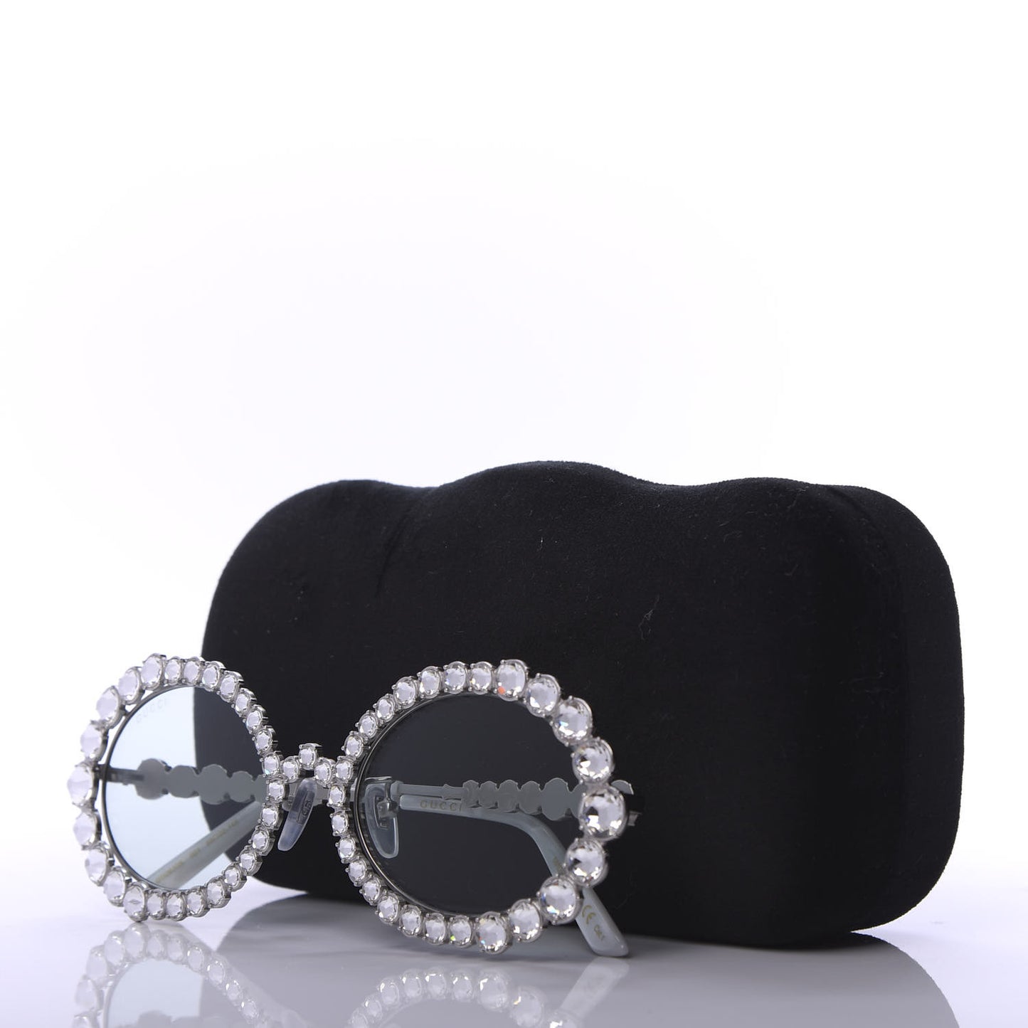 Crystal Oval Sunglasses GG0620S Silver