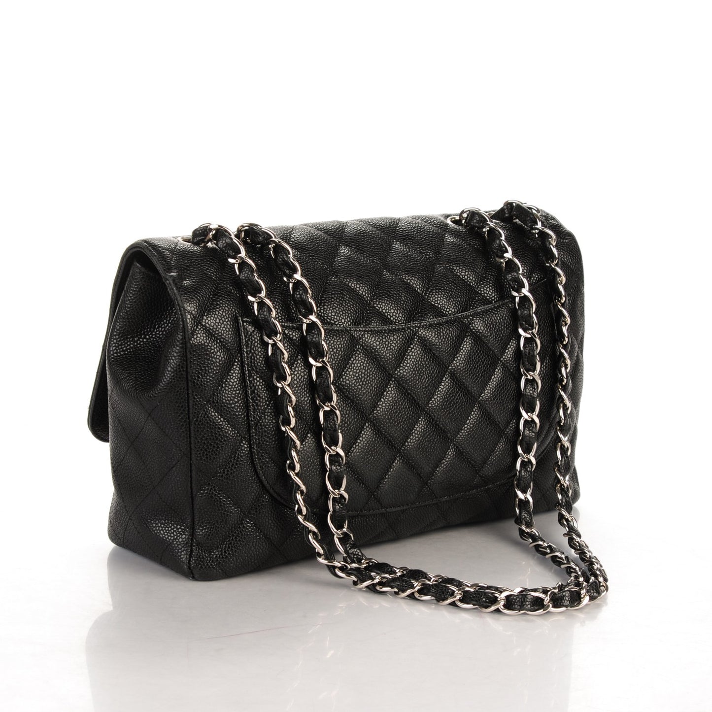 Caviar Quilted Jumbo Single Flap Black