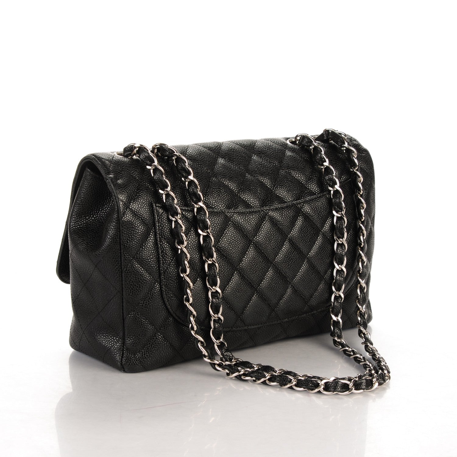 Chanel Caviar Quilted Jumbo Single Flap Black 3 of 7