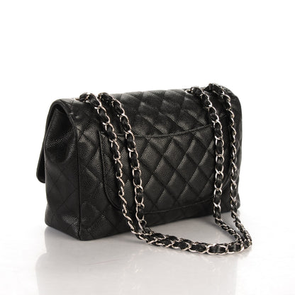 Chanel Caviar Quilted Jumbo Single Flap Black 3 of 7