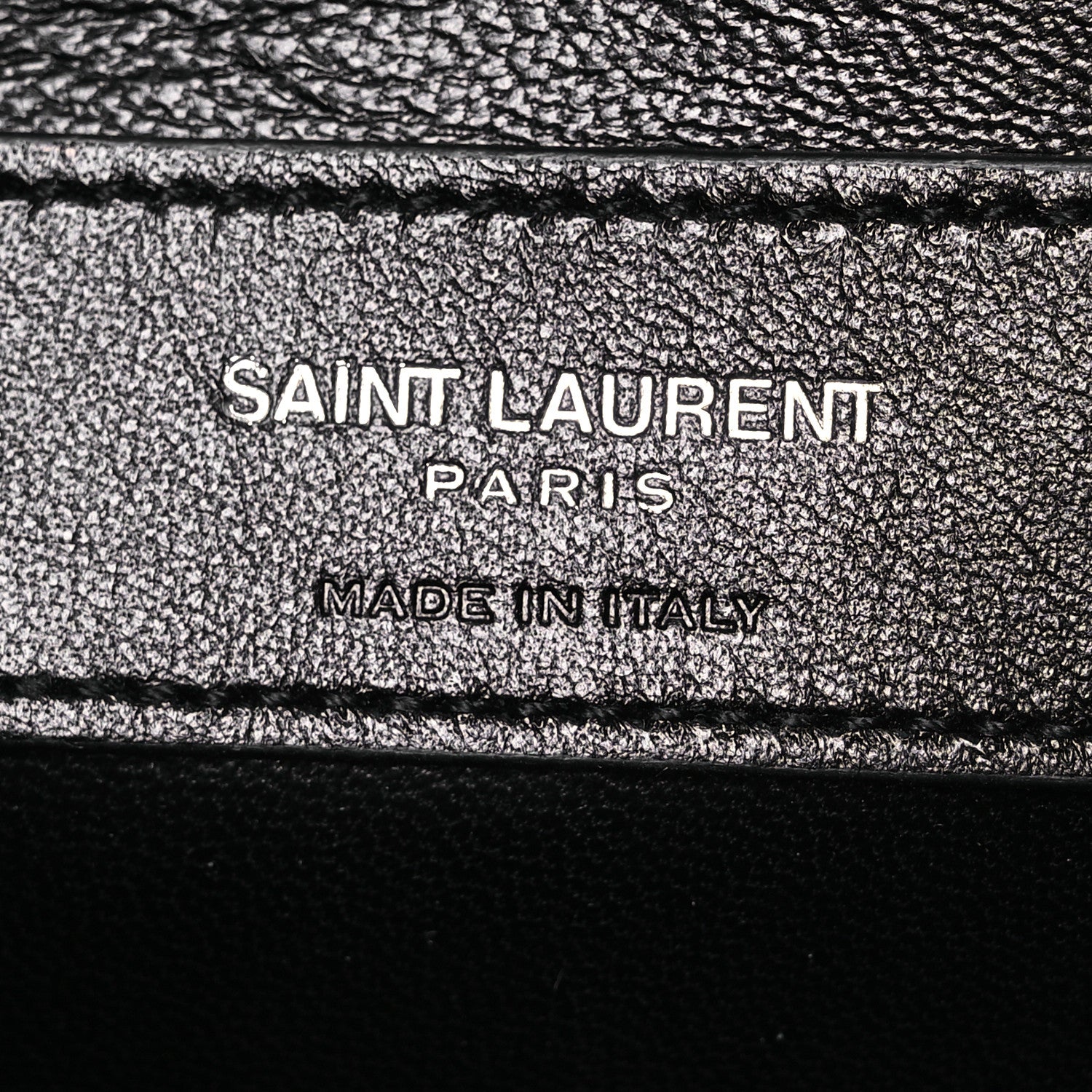 Saint Laurent Calfskin Crocodile Embossed Medium Classic Monogram Kate Tassel Satchel Black 7 of 13