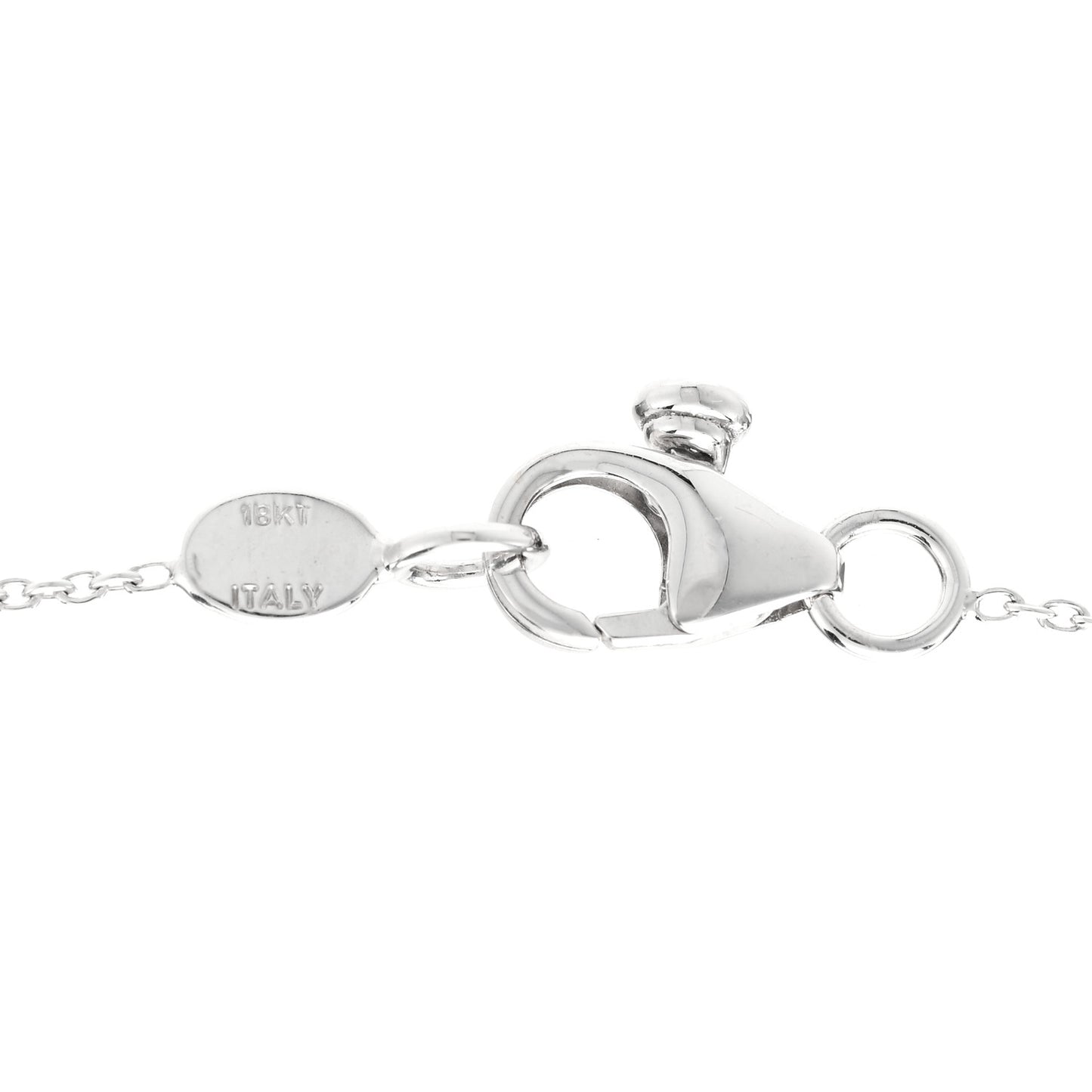 18K White Gold Diamond .70ctw Diamonds By The Inch Fifteen Station Necklace