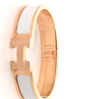 Hermes Enamel Narrow Clic Clac H Bracelet PM White 4 of 6