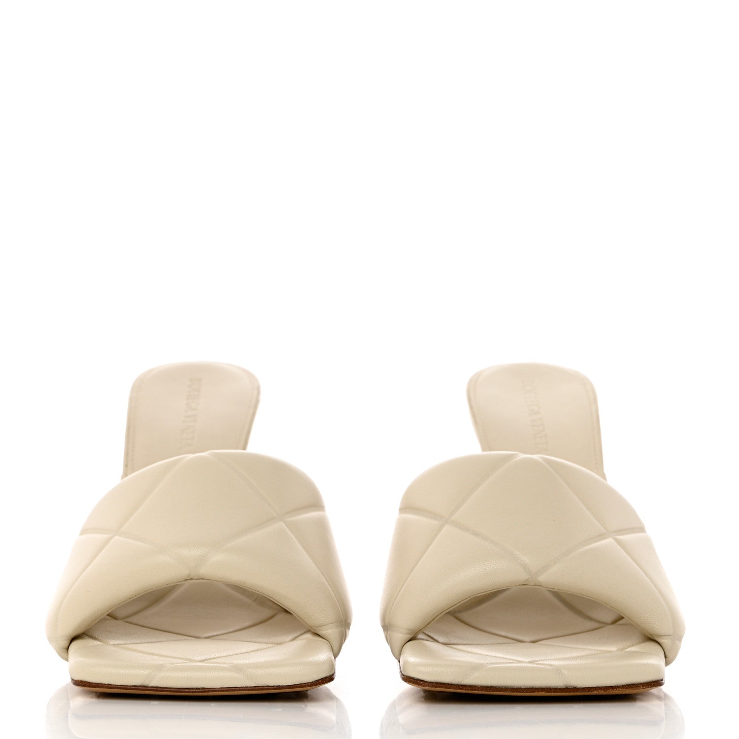 Bottega Veneta Nappa Quilted Rubber Lido Mule Sandals 40.5 Sea Salt 2 of 8