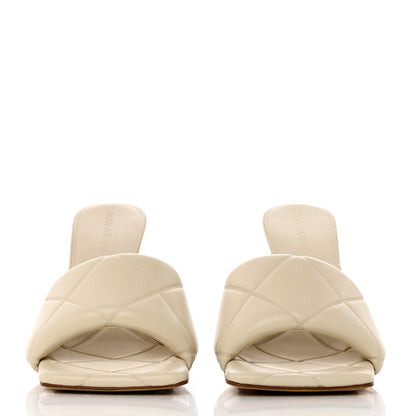 Bottega Veneta Nappa Quilted Rubber Lido Mule Sandals 40.5 Sea Salt 2 of 8