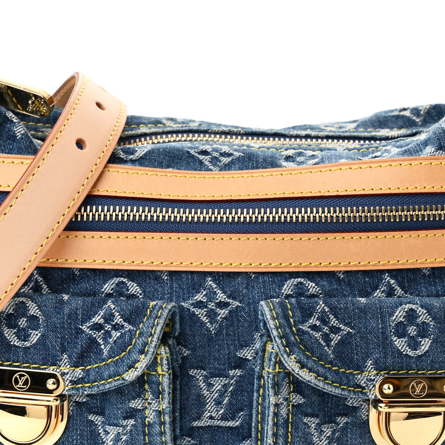 Monogram Denim Baggy PM Blue