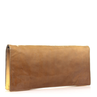 Prada Vernice Sfumata Clutch Yellow Black 4 of 17