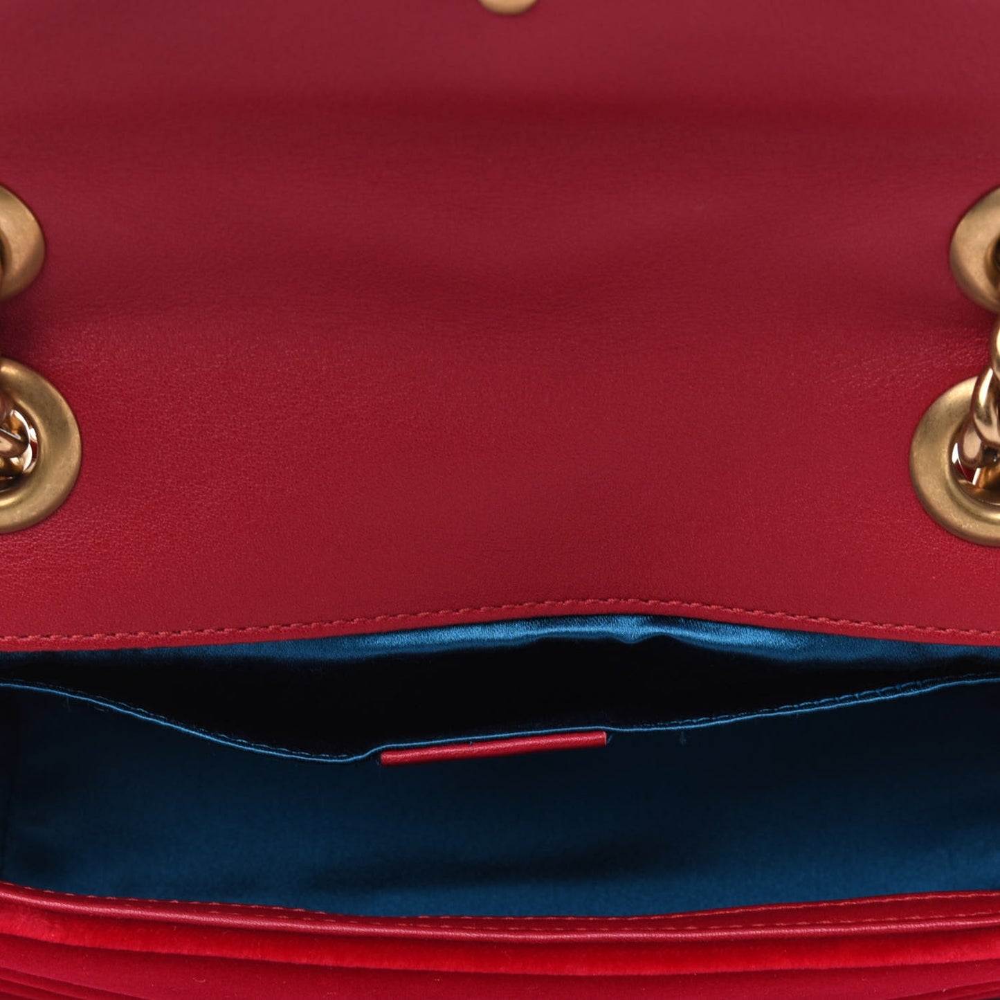 Velvet Matelasse Mini GG Marmont Shoulder Bag Hibiscus Red