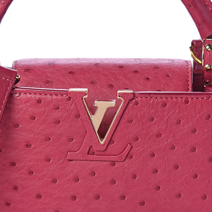 Louis Vuitton Ostrich Capucines BB Berry 7 of 9