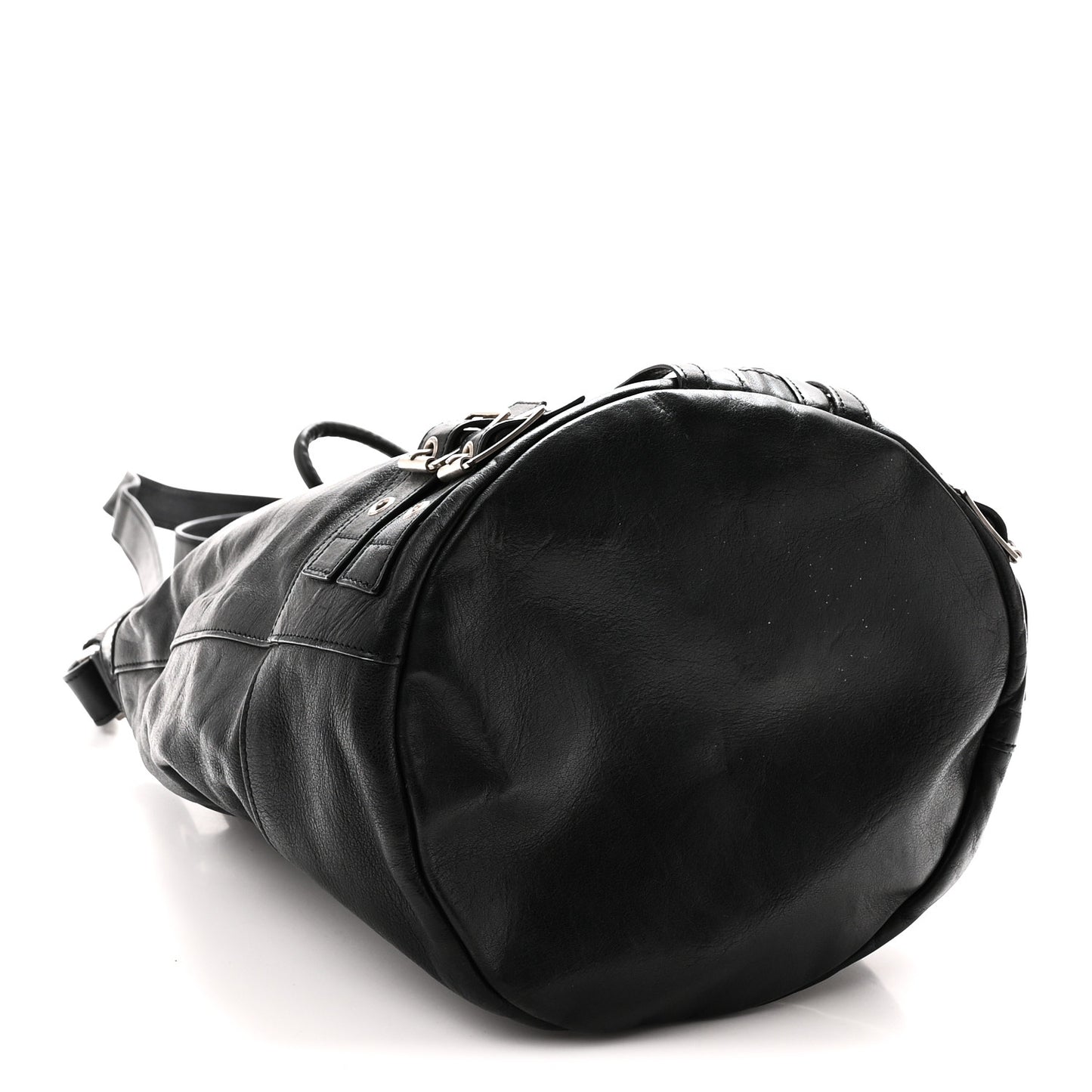 Calfskin Medium Rider Bucket Bag Black