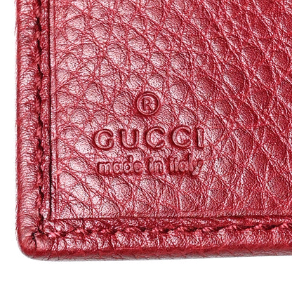 Gucci Textured Calfskin French Flap Wallet Red 7 of 9