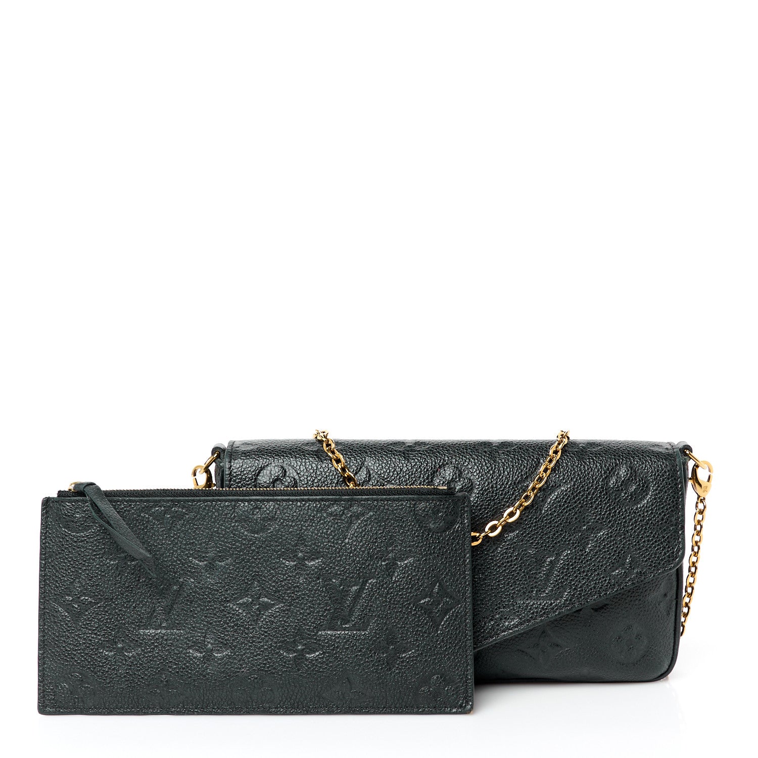 Louis Vuitton Empreinte Pochette Felicie Chain Wallet Black 3 of 14