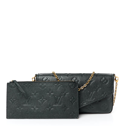 Louis Vuitton Empreinte Pochette Felicie Chain Wallet Black 3 of 14