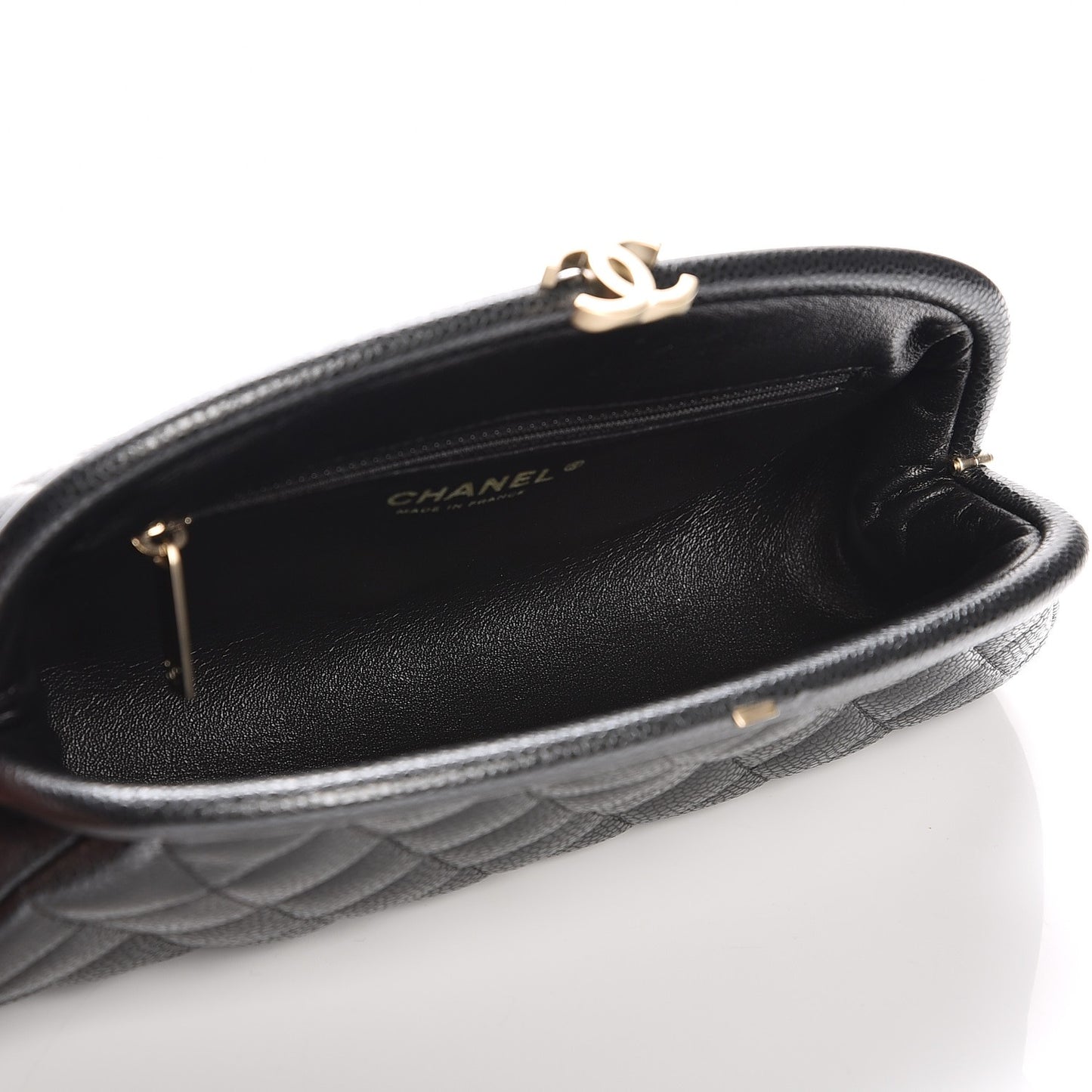 Caviar Quilted Timeless Clutch Black