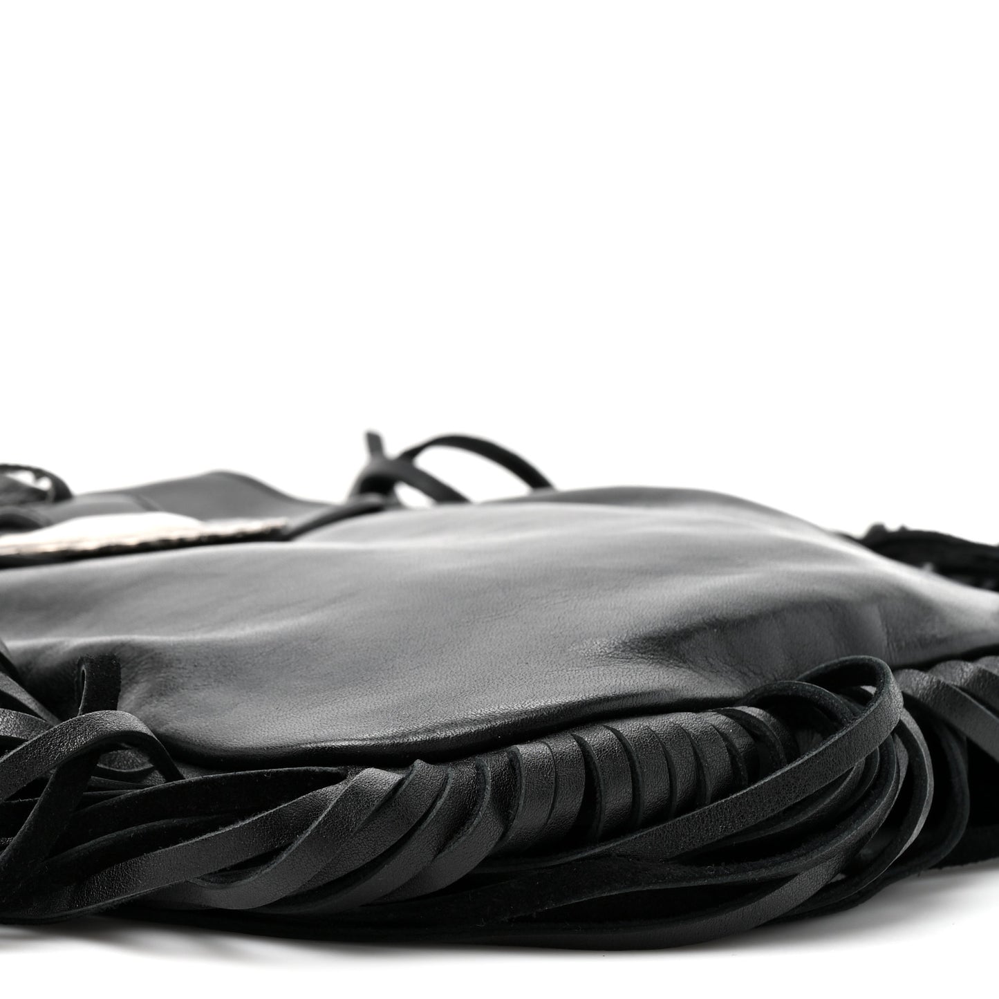 Lambskin Anita Tassed Crossbody Bag Black