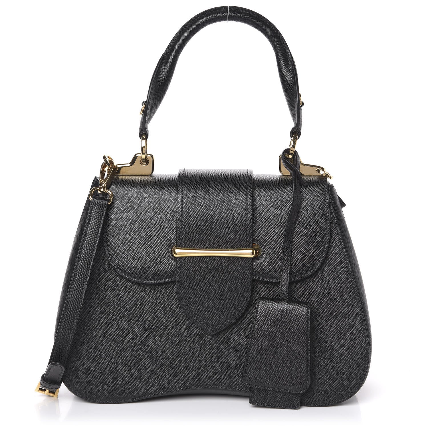Prada Saffiano Lux Sidonie Top Handle Bag Black 1 of 9