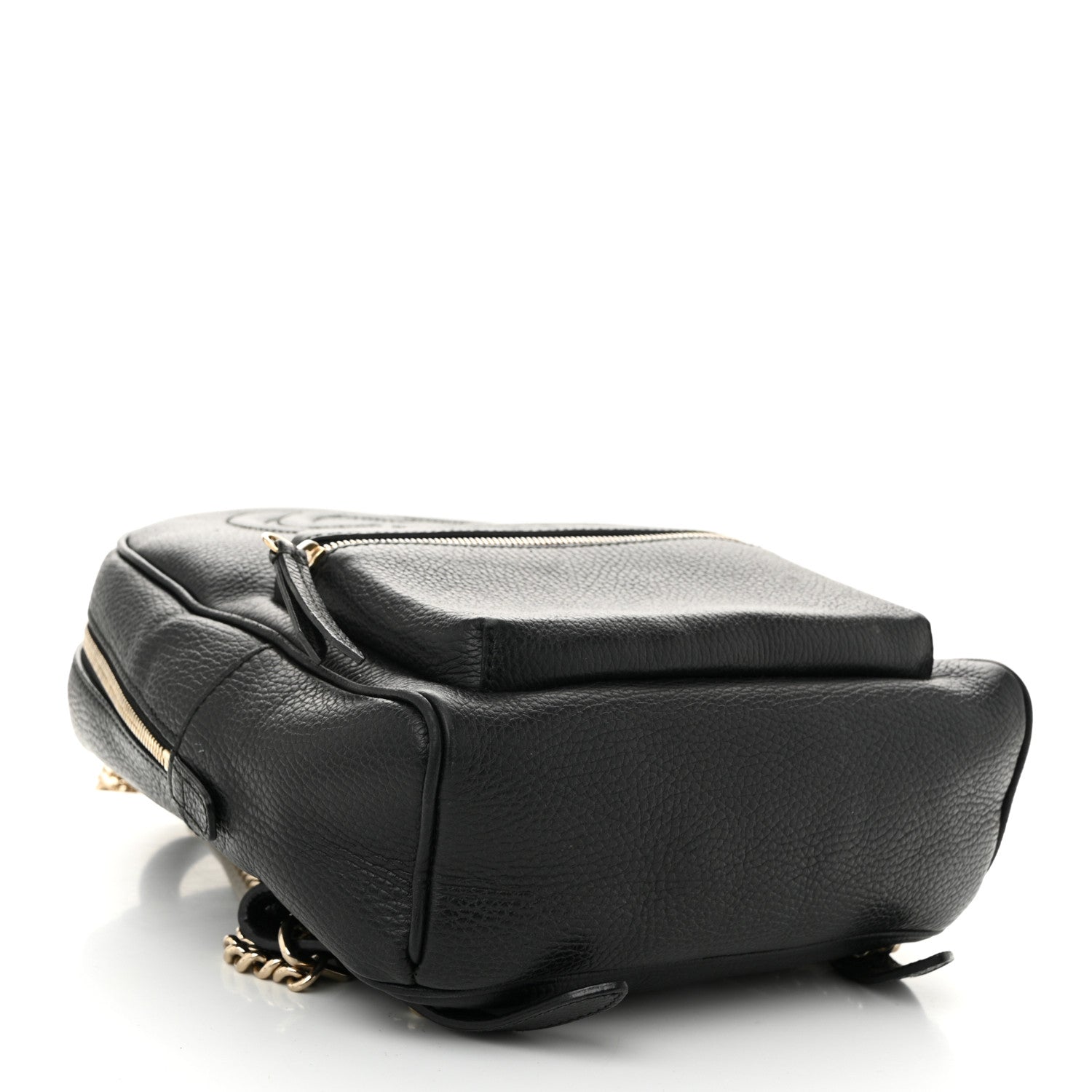 Gucci Pebbled Calfskin Soho Chain Backpack Black 4 of 12