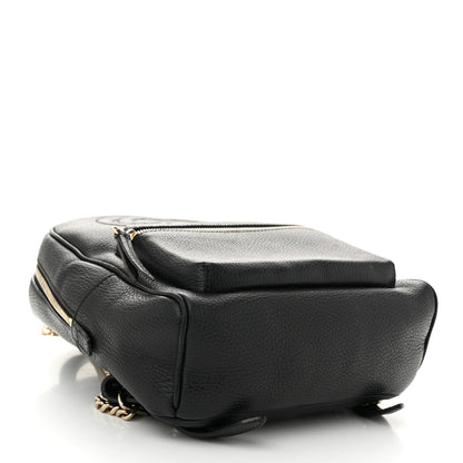 Gucci Pebbled Calfskin Soho Chain Backpack Black 4 of 12
