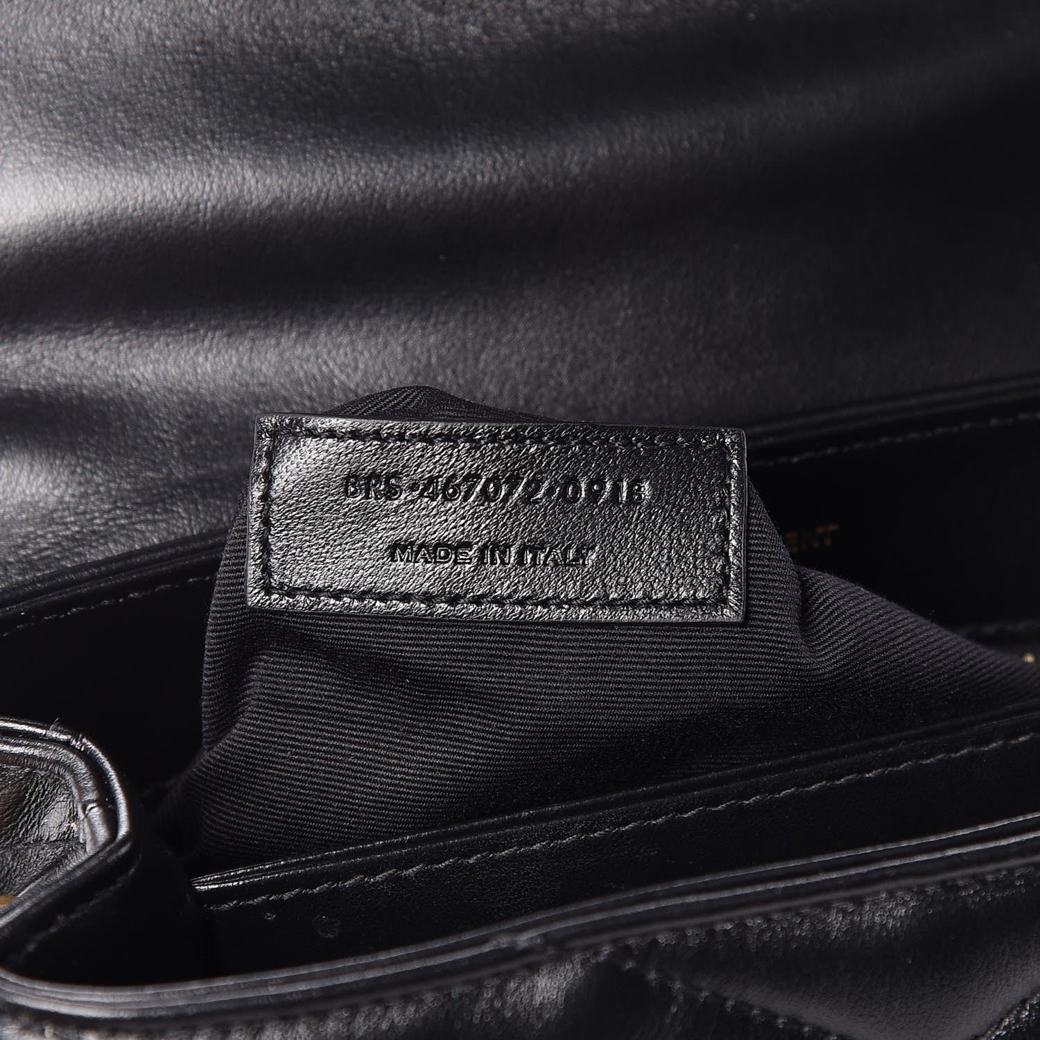 Saint Laurent Calfskin Y Quilted Monogram Toy Loulou Crossbody Bag Black 8 of 10
