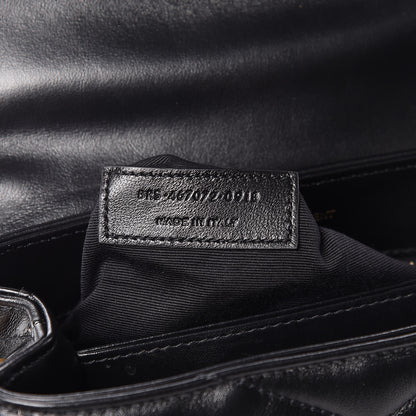 Saint Laurent Calfskin Y Quilted Monogram Toy Loulou Crossbody Bag Black 8 of 10