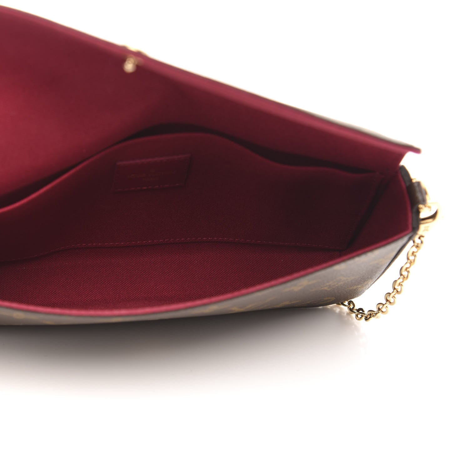 Louis Vuitton Monogram Pochette Felicie Chain Wallet Fuchsia 5 of 10