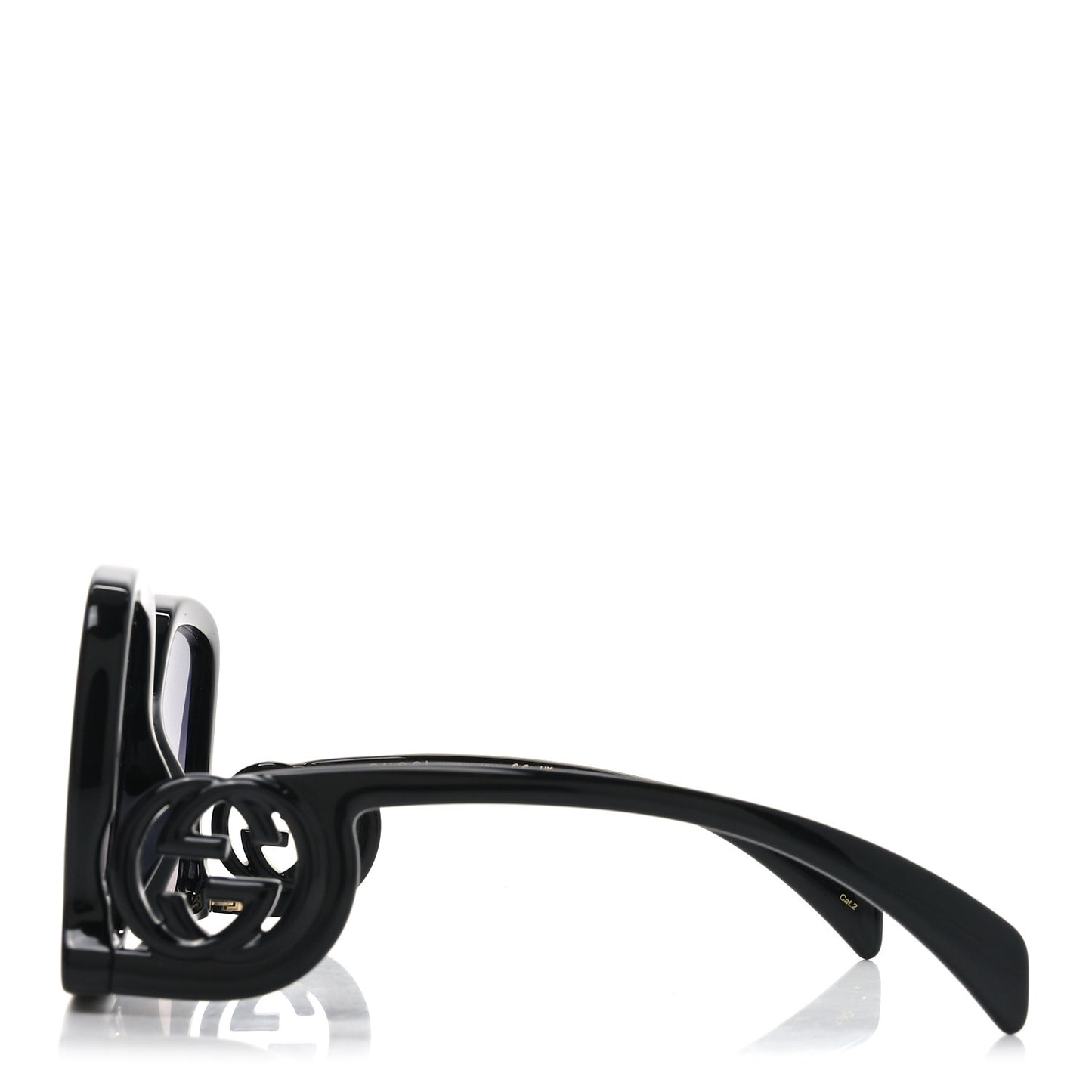 Acetate Rectangle Frame Sunglasses GG1326S Black