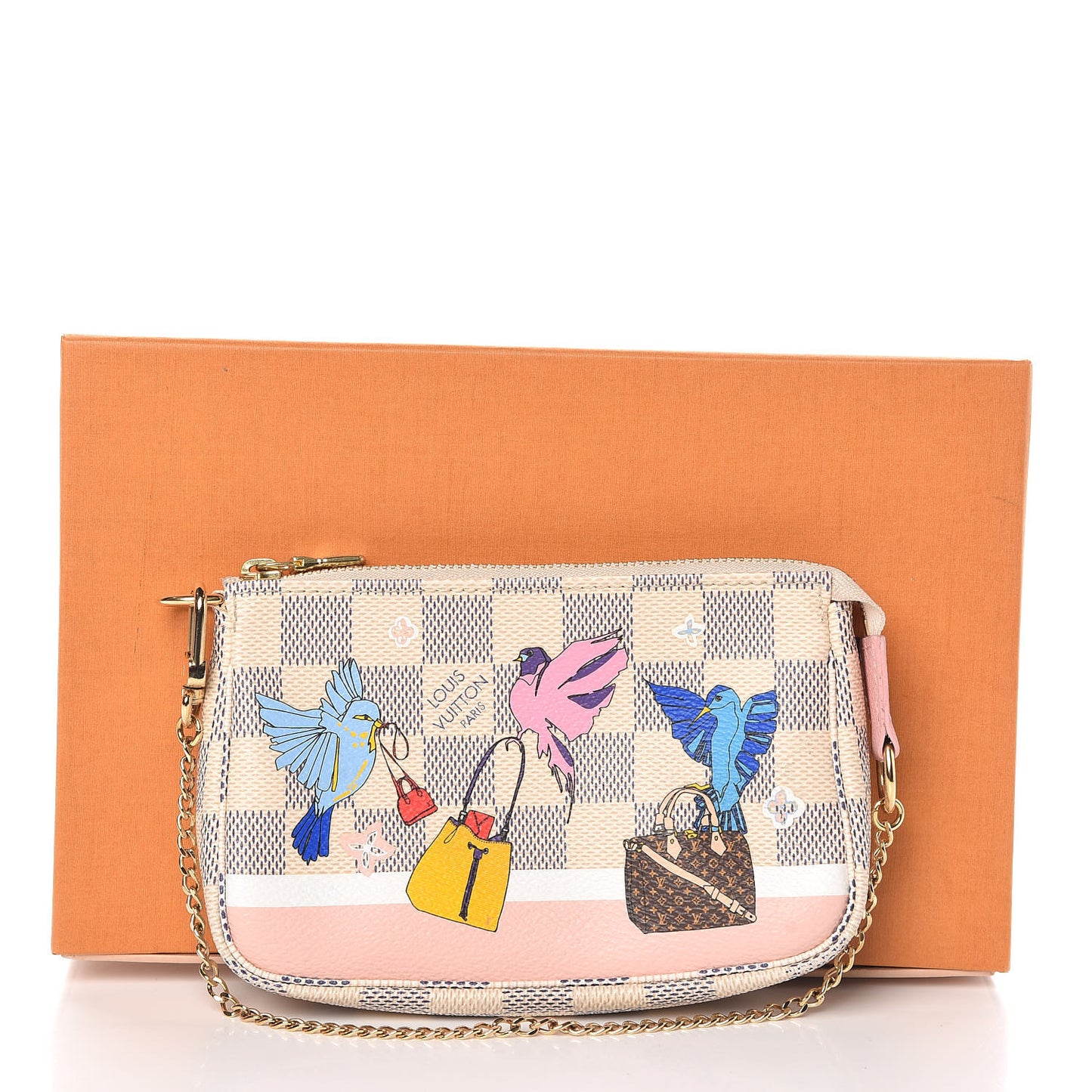 Damier Azur 2018 Christmas Animation Mini Pochette Accessories