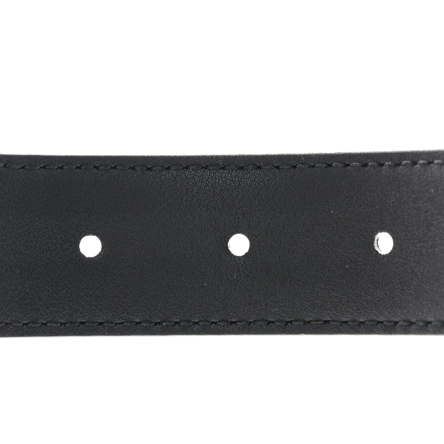 GG Supreme Monogram Matte Plutone Calfskin Double G 30mm Belt 80 32 Beige Ebony Black