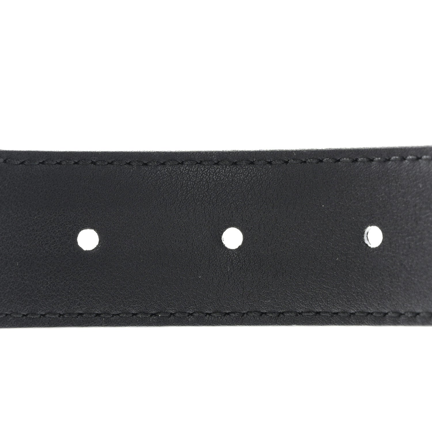 Gucci GG Supreme Monogram Matte Plutone Calfskin Double G 30mm Belt 80 32 Beige Ebony Black 4 of 4