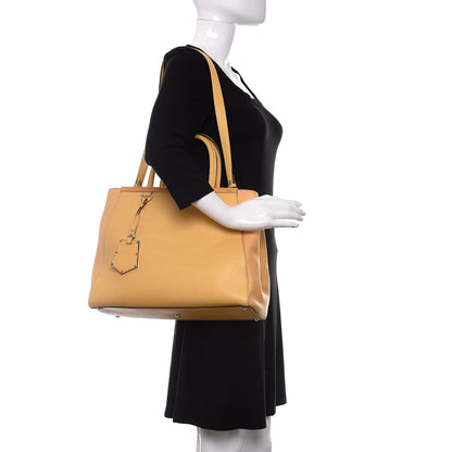 Fendi Vitello Elite Flamingo Regular 2Jours Tote Giallo Alchemy 2 of 13