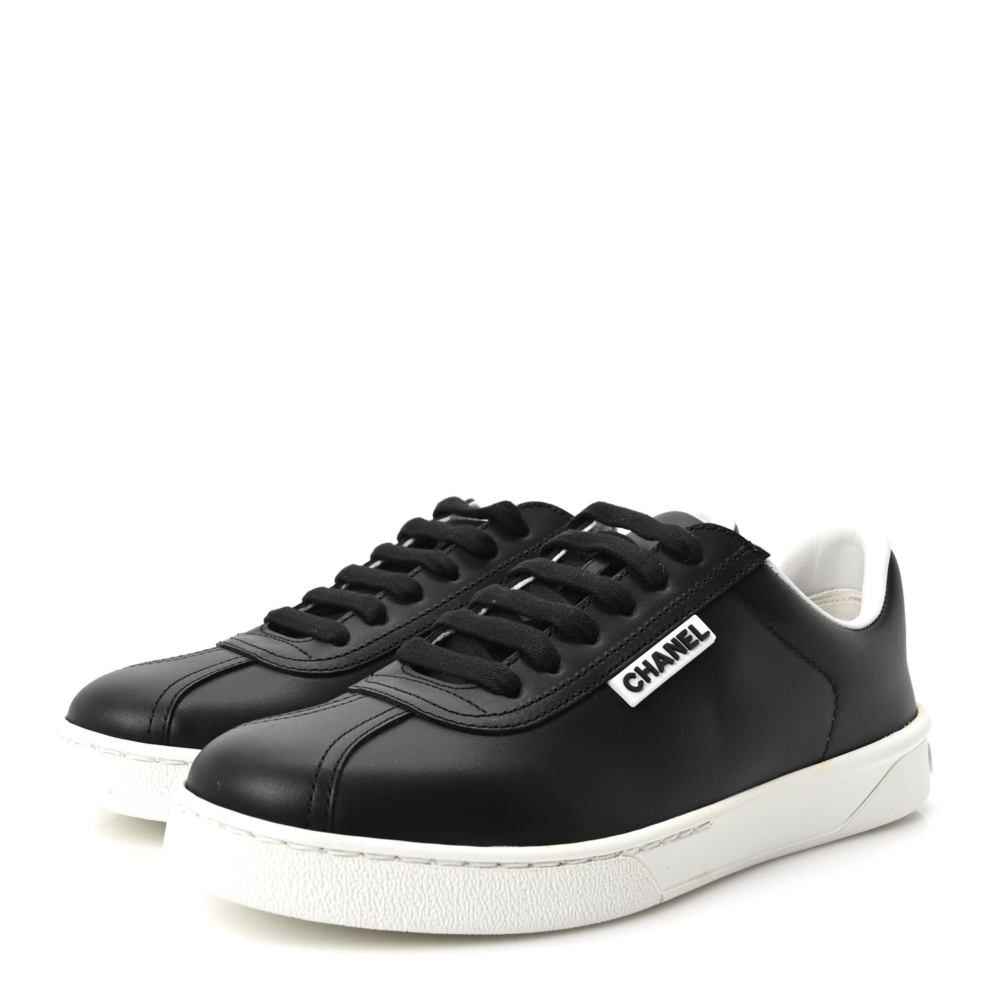 Calfskin CC Womens Sneakers 35.5 Black