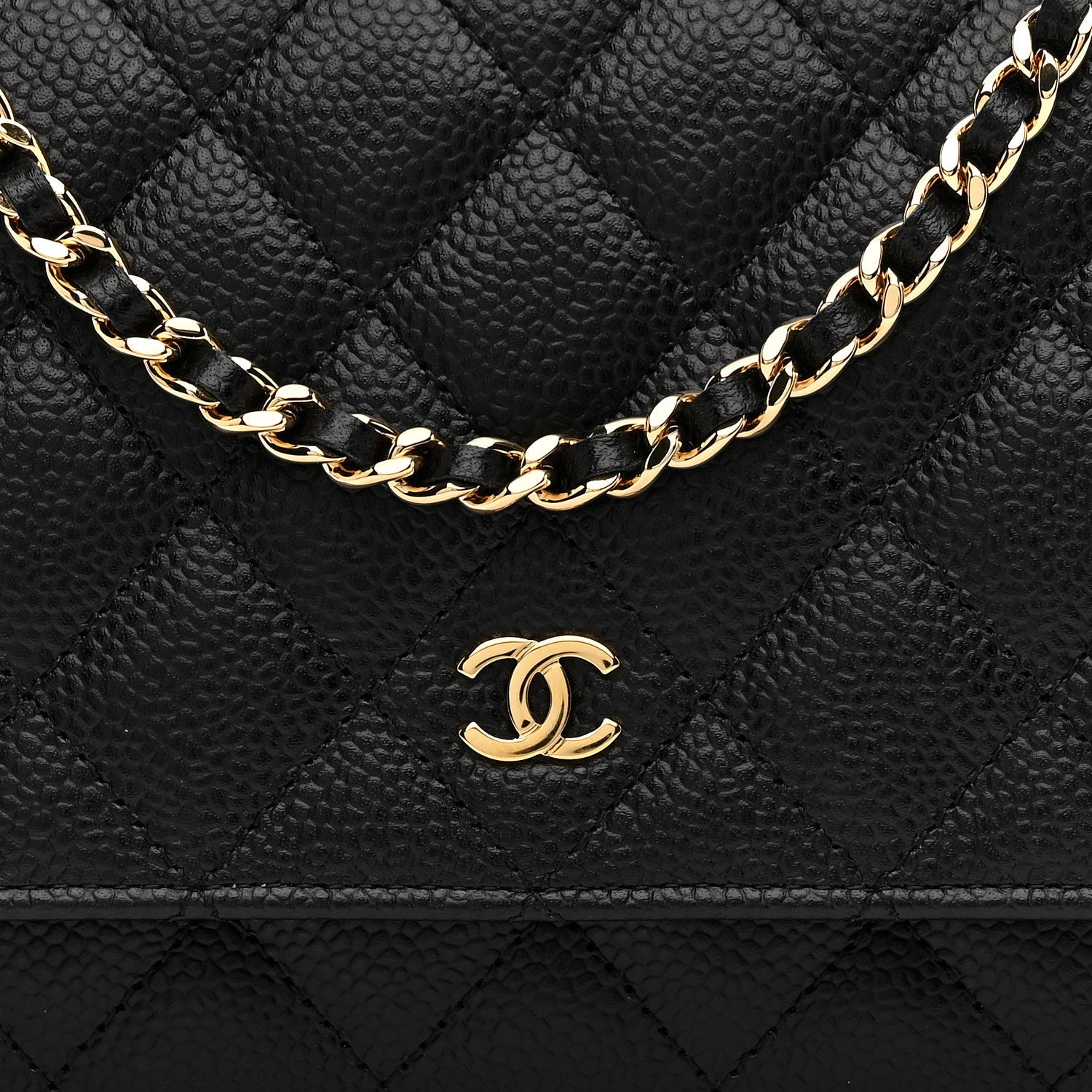 Chanel Caviar Quilted Wallet on Chain WOC Black 8 of 11