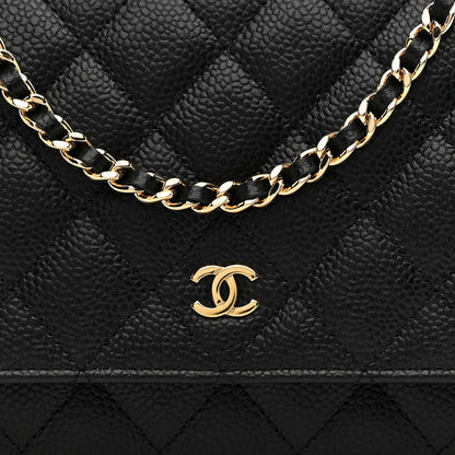 Chanel Caviar Quilted Wallet on Chain WOC Black 8 of 11