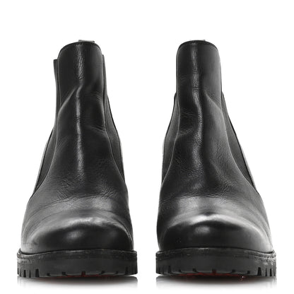 Christian Louboutin Calfskin Marchacroche 70 Chelsea Boots 36 Black 3 of 9